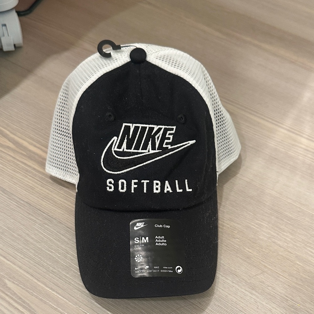 Nike Black and White Softball Cap